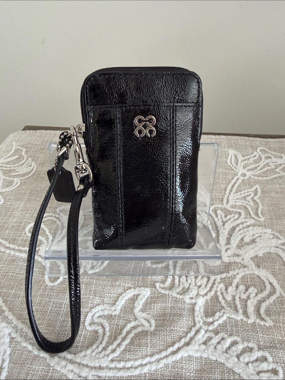 Coach Black Patent Leather Case/Wristlet